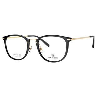 帕森眼镜架女复古圆框高弹不夹脸可配高度数蔡司近视镜片PZ62176