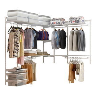 美达斯全屋定制砌墙衣柜小户型开放式金属衣帽间万科样板房储物间