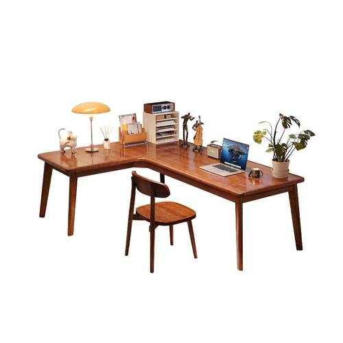 书桌家用实木转角拐角L型卧室书房办公桌小户型工作台式电脑桌子