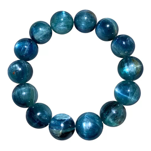 天然蓝绿晶石单圈手链莫奈共生岛屿水晶手串送礼物一物一图情男女