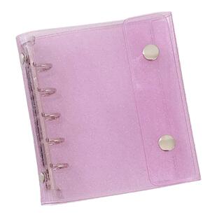 M5活页5孔外壳PVC透明闪晶A7随身手帐笔记本收纳袋卡套分隔板内页