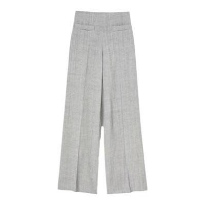 高腰直筒阔腿长裤SANDRO