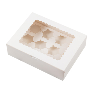 杯子纸杯蛋糕包装盒子2/4/6/12粒西点马芬蛋挞透明开窗烘焙打包盒