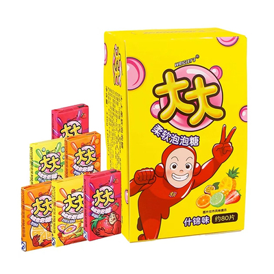 大大泡泡糖桶装什锦味老式口香糖大大卷童年8090怀旧休闲零食糖果