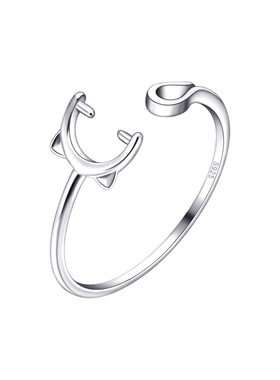 S925纯银镶嵌珠子戒指空托