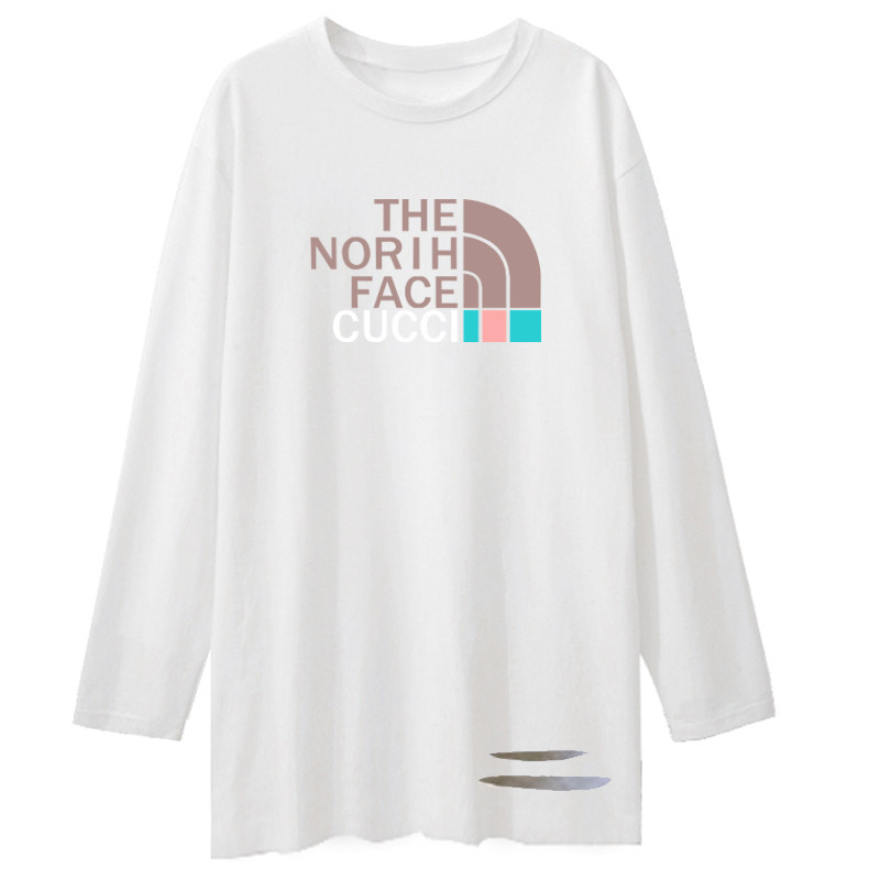 中长款宽松破洞大版显瘦纯棉卫衣