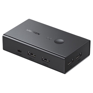 绿联kvm切换器hdmi二进/四进一出一套键盘鼠标控制两台电脑2双主机共用一个显示器带多usb共享同步分配切屏器