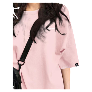 乔丹短袖T恤女夏季新款官方旗舰纯色上衣宽松透气体恤休闲运动服