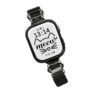 适用苹果iwatch11表带新款金属磁吸applewatchs10手表带s9智能运动手表iwatchse3表链s8夏天米兰专用创意小众