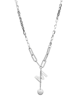 M字母嘻哈时尚潮轻奢小众项链