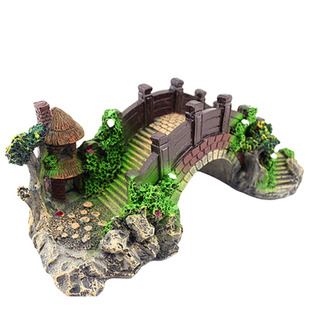 鱼缸造景桥假山装饰品树脂摆件拱桥景观套餐生态配件水族小桥流水