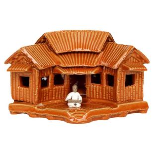 鱼缸造景摆件假山摆件假山水景摆件盆景装饰品小摆件新款陶瓷房屋