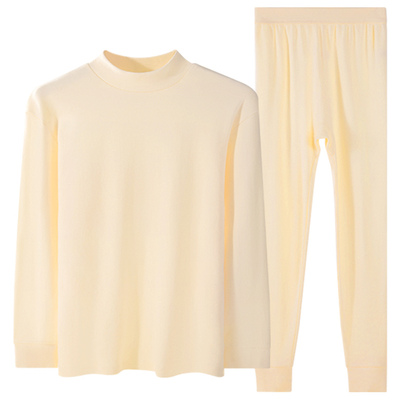 浪莎女士纯棉秋衣秋裤防风中领