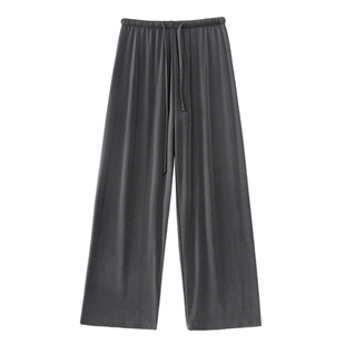 垂感冰肌莫代尔直筒裤子女夏季柔软轻薄凉凉垂垂裤休闲遛弯阔腿裤