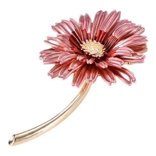 清新风时尚珐琅彩小皱菊胸针粉紫色菊花花朵胸花气质百搭领口别针
