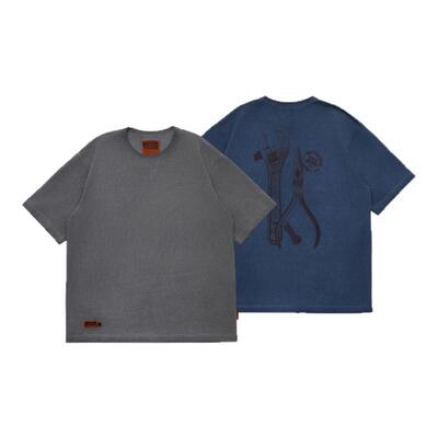 吉考斯工业TOOLBOX扳手重工脏染纯棉短袖T恤情侣宽松圆领2025新款