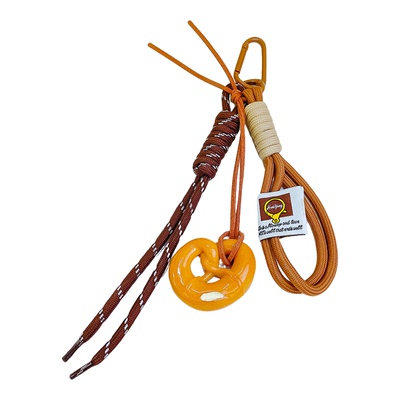 创意ins风碱水结面包钥匙扣挂件