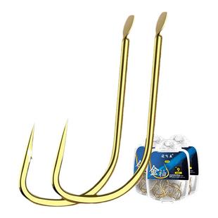 金袖鱼钩散装袖钩正品进口平打秋冬野钓小鱼鲫鲤鱼钩专用有无倒刺