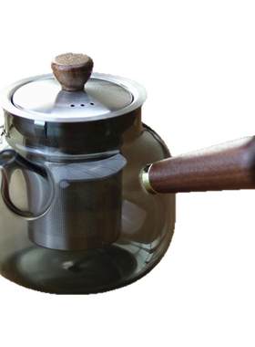 500ml实木侧把壶304内胆泡茶壶