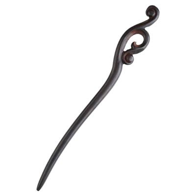 凤仪黑檀木发簪原木古风发饰簪子