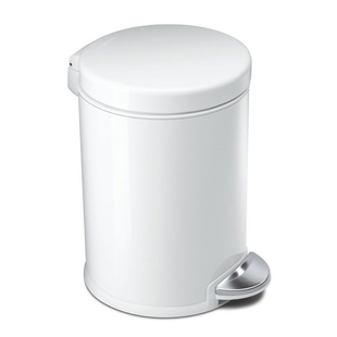 美国simplehuman 迷你圆形脚踏高端垃圾桶 抛光不锈钢 4.5 L