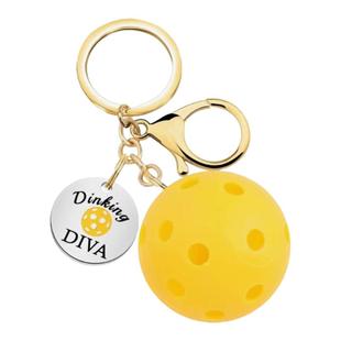 匹克球挂件不锈钢钥匙扣匹克球包挂件学生书包装饰匹克球纪念礼品