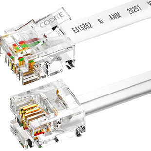 座机电话线纯铜2芯4芯带水晶头成品电话跳线室外固话机加长连接线