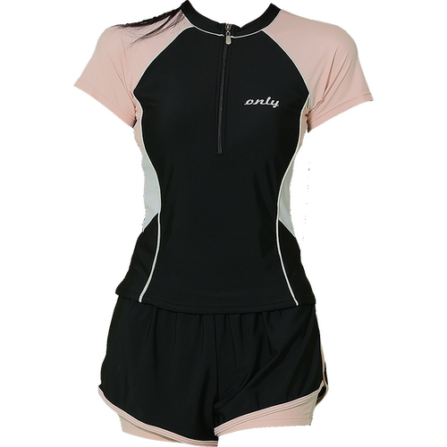 分体泳衣女新款游泳馆专用保守遮肚显瘦专业运动平角遮肉游泳装女