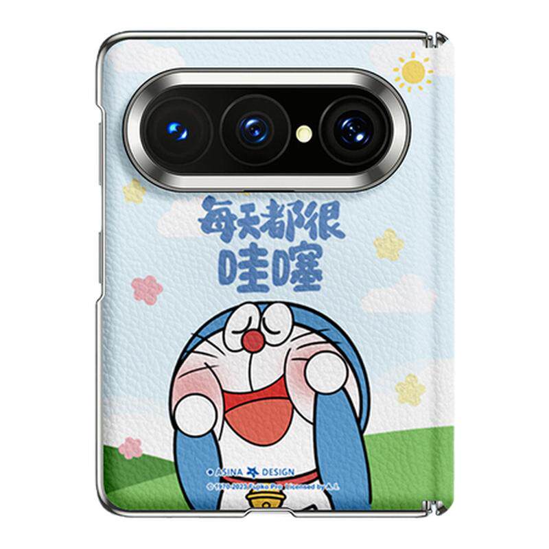 哇噻叮当猫适用华为PuraXMax手机壳磁吸带支架小折叠PURA典藏版X全包Max中轴保护套防摔女purax2可爱新款超薄