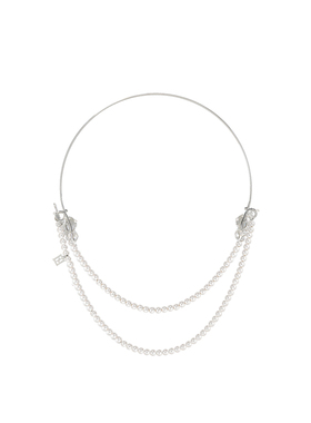 LILIFAN莉莉梵 叶片珍珠双层项链 高级感精致珍珠项链 生日礼物