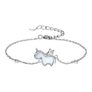 周大生独角兽贝壳纯银手链女轻奢小众设计高级首饰生日礼物送女友