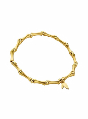 金包银竹节抛光手链轻奢送女友