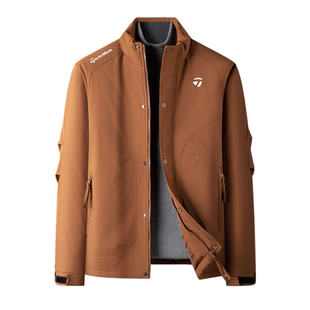 新款TaylorMade泰勒梅高尔夫羽绒夹克秋冬男士运动服保暖长袖外套