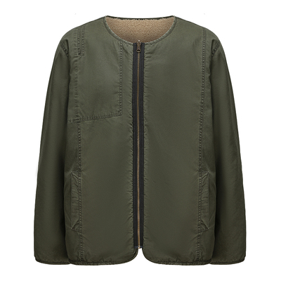 TIRES秋冬洗水无领摇粒绒外套