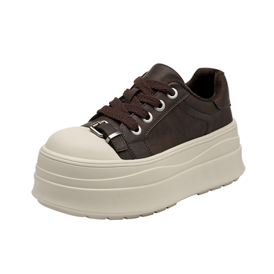 欧洲站2025新款冬季加绒厚底板鞋