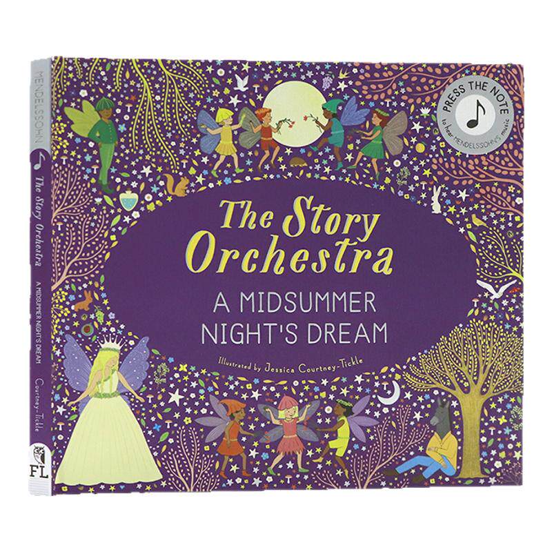 小猫头鹰社管弦乐队仲夏夜之梦英文原版绘本The Story Orchestra A Midsummer Nights Dream儿童音乐启蒙故事发声书布封精装收藏版