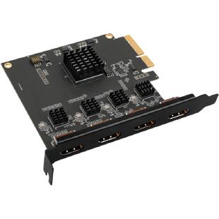 米臣森 4路HDMI视频采集卡pcie内置高清录制vmix多机位导播linux