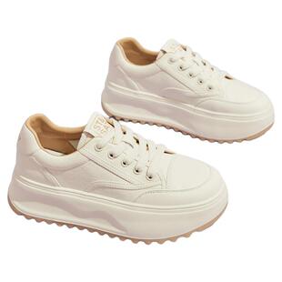 星期六厚底小白鞋女春季新款百搭透气运动板鞋女士爆款增高休闲鞋