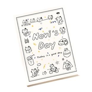 东西一巷novi&yamy原创设计印章可爱猫咪兔子素材手帐学生用卡通动物心情小DIY木头组合插画拼贴木质装饰套装