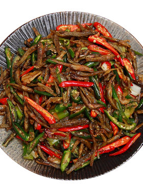 勺子哥辣椒炒小鱼尖椒毛豆250g
