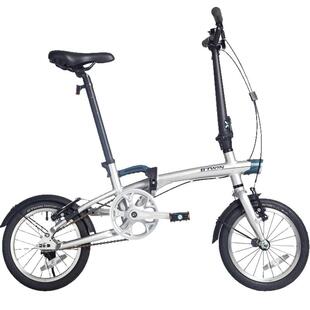 迪卡侬14寸迷你城市通勤折叠自行车Tilt500成人男女小轮单速OVB1