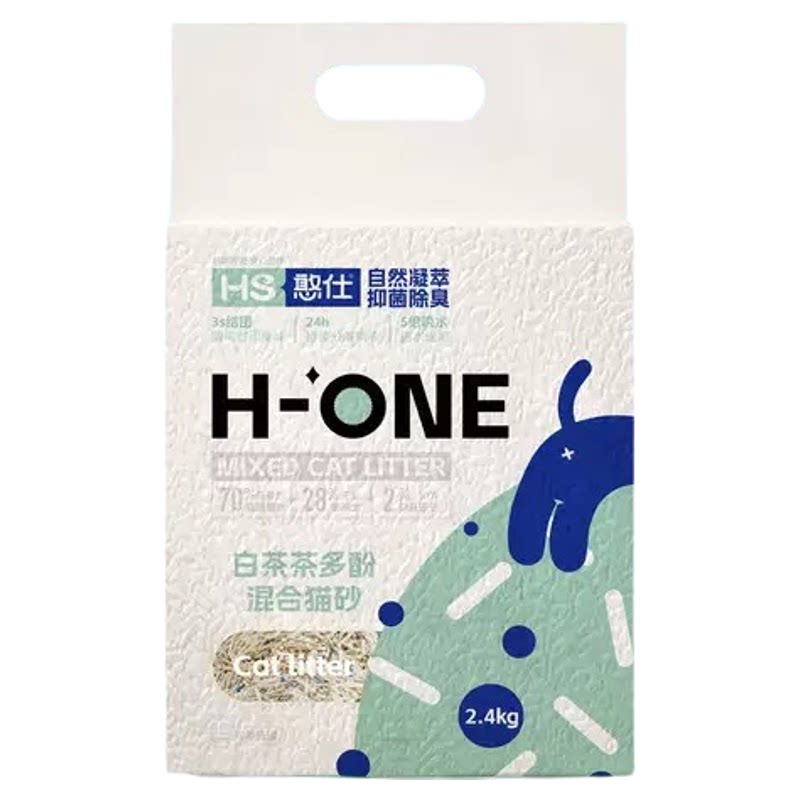 白茶猫砂混合豆腐砂除臭强吸水结团猫沙膨润土低尘植物砂猫咪用品