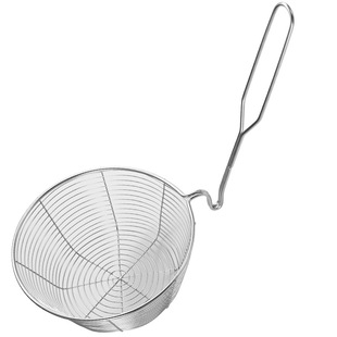 不锈钢挂壁火锅捞勺线漏家用油炸油漏短柄深底漏勺过滤网粉篱防滑