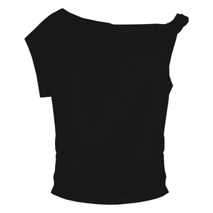 辣妹斜肩短袖t恤女夏纯欲风一字肩性感不规则设计感小众短款上衣