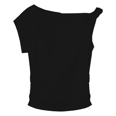 短袖纯欲薄款一字肩螺纹棉女掐腰