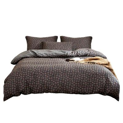 双层纱色织全棉四件套复古小碎花