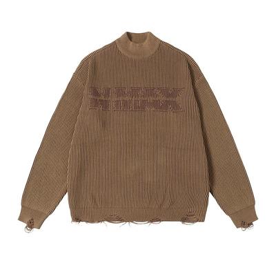 nmax复古坑条慵懒风毛衣