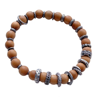 三七老银饰品配件錾刻锤纹麻花竹节鱼祥云闭口环银圈圆环隔珠隔片