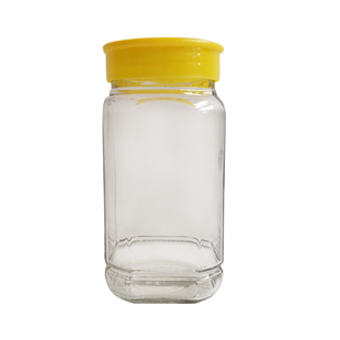 大小八角1斤2斤蜂蜜瓶 1000g 蜂蜜瓶子玻璃瓶装蜂蜜瓶密封罐含盖