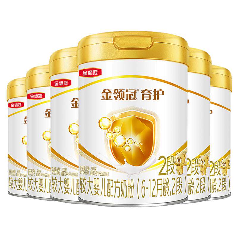 伊利金领冠育护2段900克奶粉罐装